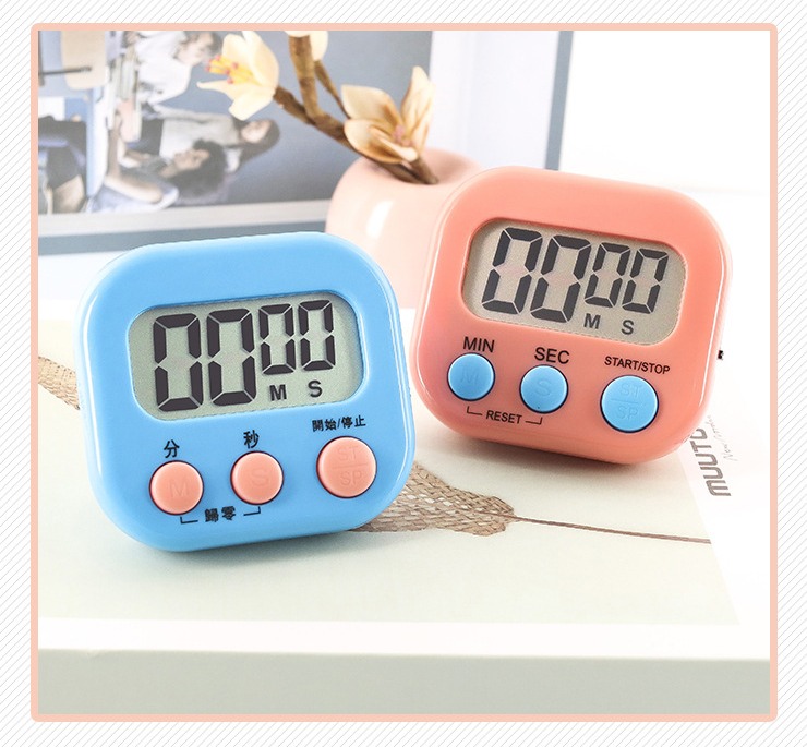 Kitchen Timer LCD Digital Countdown Timer Cooking Timer Clock Home Kitchen Accessories (battery not included) WITH Batter  LIFE